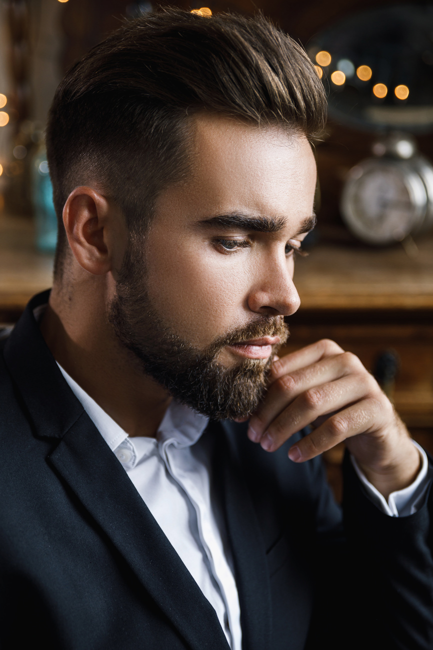 handsome bearded man